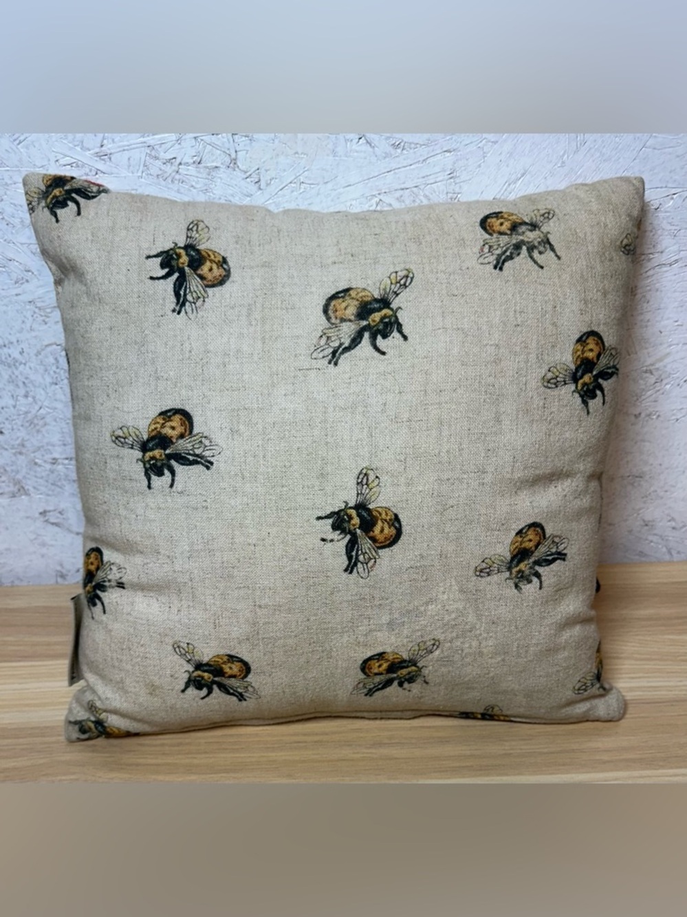 Primitives by Kathy Linen Pillow with Bee and Red Stripe - Picture 2 of 7